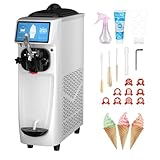 Soft Serve Ice Cream Machine, 7 Inch Screen Ice Cream Maker Machine 4.2 to 4.6 Gal/H Ice Cream Maker...