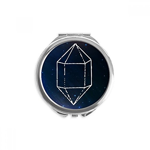 Miroir de poche bleu cristal au fini soigné pour un accessoire de sac raffiné