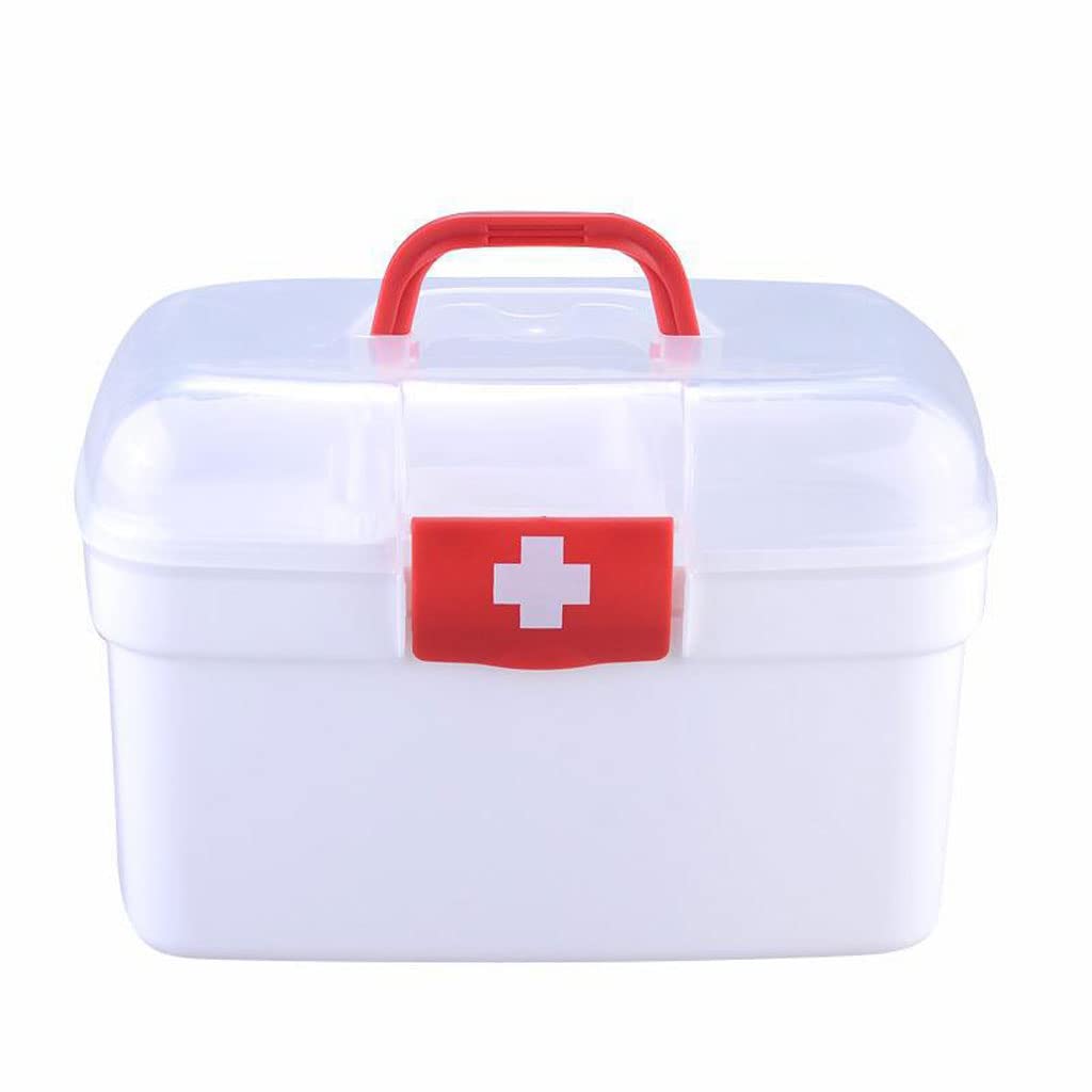 Portapillole Scatola medica La scatola di immagazzinaggio della medicina per la cura della casa in plastica per la casa deve essere di pronto soccorso comoda e di grande capacità Contenitore