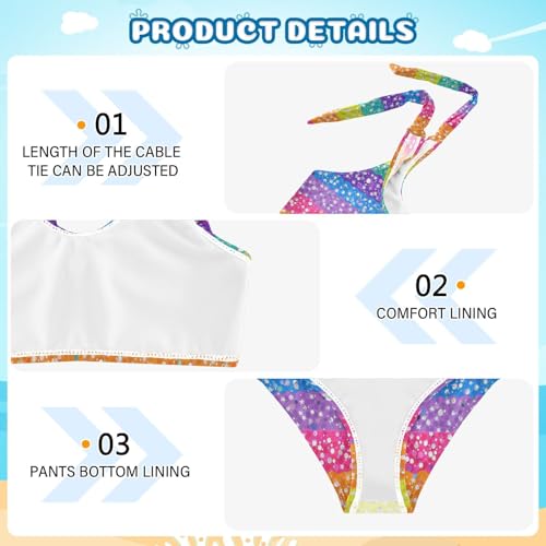 Image of Boccsty Cute Crab Red Blue Girls Swimsuits Kids Bikini Sets 2 Pcs Bathing Suit for 3T