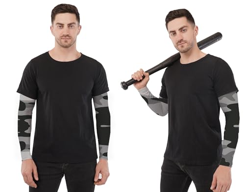 Image of Arm Sleeve For Men women Fully Stretchable Sun UV Ray Dust Protection Bike Riding Cycling Gloves Cricket Golf Football Soft Hand Gloves sleeves
