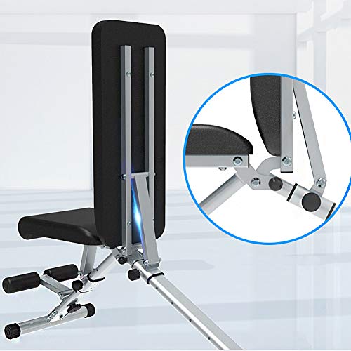 RICHLN Adjustable Fitness Chair,Utility Weight Bench,Foldable Exercise Bench,Multifunctional Incline Decline Bench Press Chair for Home Gym Black