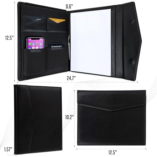 Carnet de notes bloc-notes noir fermeture aimantée conférencier professionnel de bureau - 4