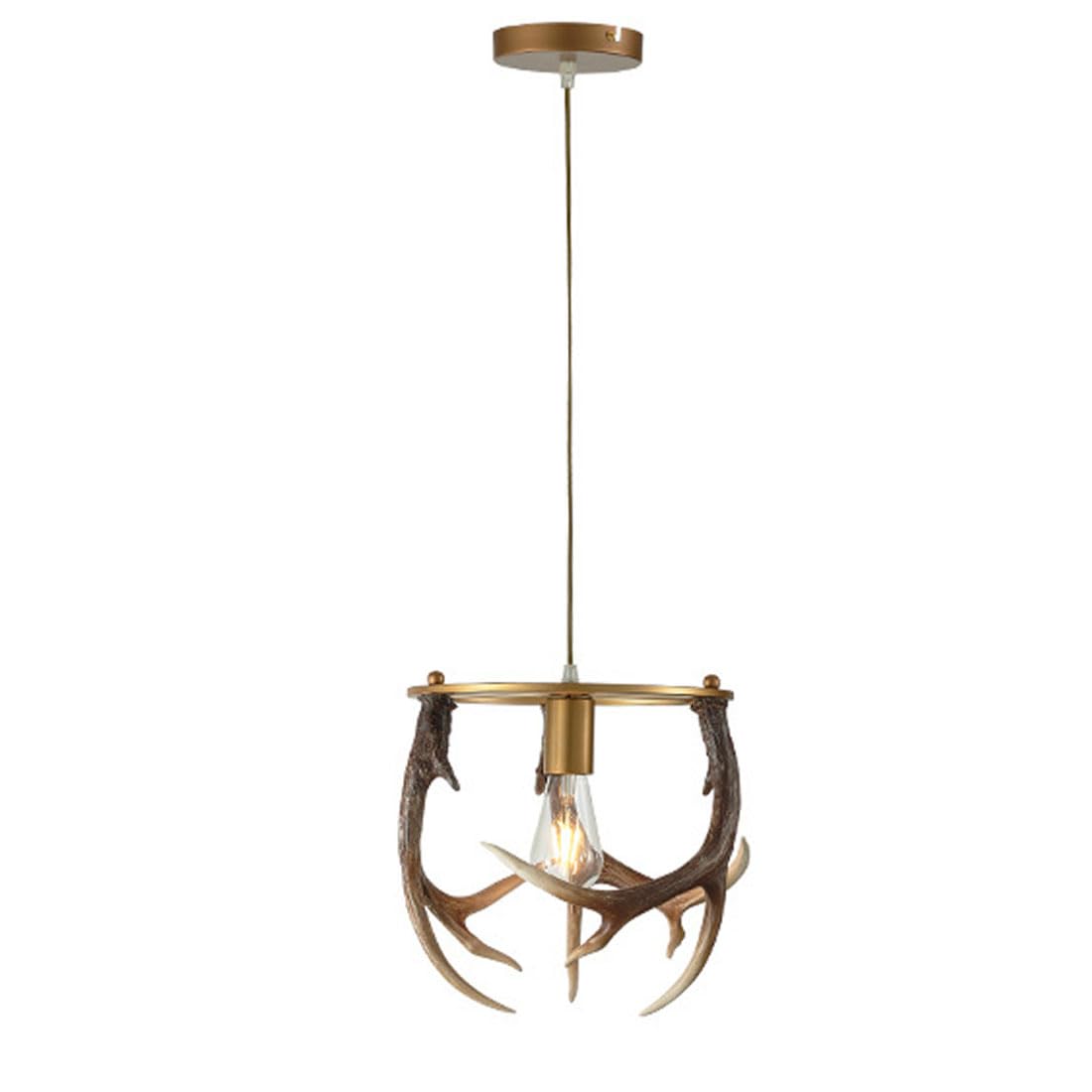 KXEcoLife E27 Scandinavian light luxury chandelier, creative retro for living room restaurant bar B&B cafe card holder lamps and lanterns,F