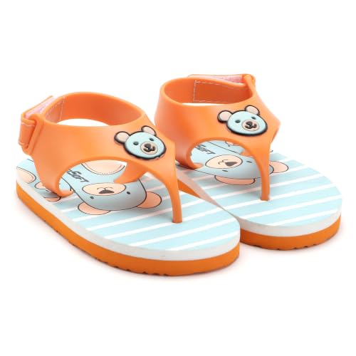 Image of Duosoft Kids Flip Flop Sandals with Bear Motif, Slippers for Baby Girl and Baby Boy, Indoor and Outdoor Slipper for Kids with Strap (K-402)