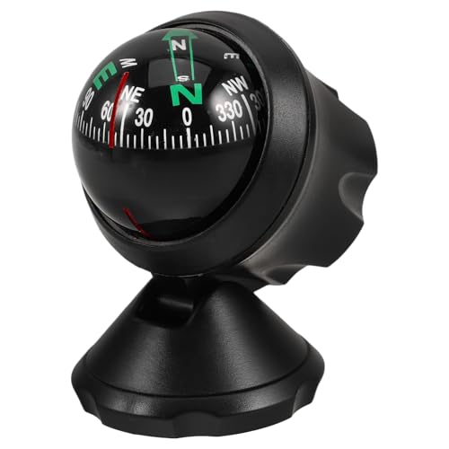 PRETYZOOM Car Compass Ball for Travel and Camping High Precision Dashboard Navigation Durable Automotive Compass for Vehicle and Motorbike Handlebar Use