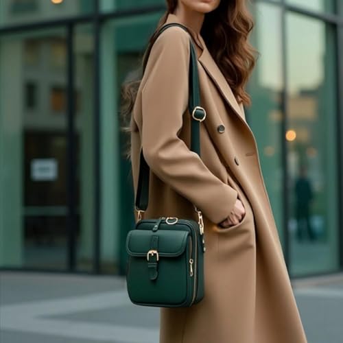 Crossbody Leather Bag, Leather Crossbody Bags for Women Anti Theft, Messenger Bag Large Capacity with 10 Card Slots4