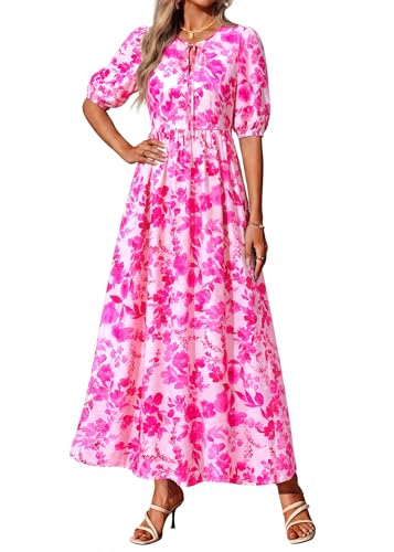 Image of KIRUNDO Maxi Dresses for Women 2026 3 /4 Sleeve Summer Dress