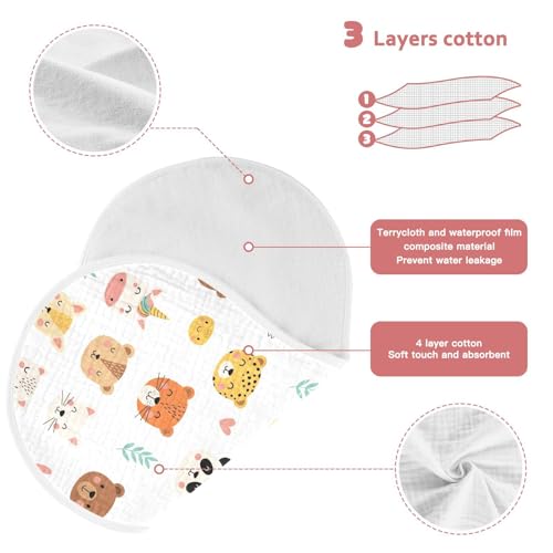 2 Pack Muslin Burp Cloths Koala Animals Cute Cotton Baby Burp Cloths Ultra Absorbent and Soft Thick Burping Cloth for Newborn Baby Boys Girls, Large 22" x 11"3