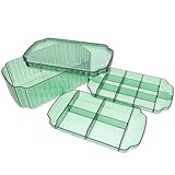 Caja organizadora de joyas con compartimentos, estuche de almacenamiento de anillos apilable for mujer, pendientes, collares y pulseras de escritorio