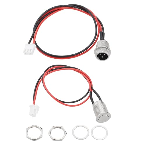 EMSea 3-Poliger 2-adriger Inline-Ladeanschlussanschluss Hoverboard-Ladeanschluss für Elektroroller-Steckdose Batterieladegerät mit Netzschalter