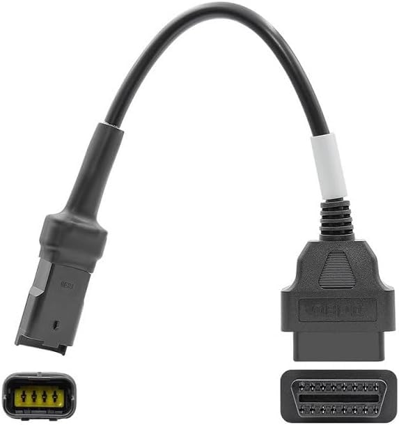 Adapter Kabla Diagnostycznego OBD2 OBDII 4-Pinowy na 16-Pinowy Kompatybilny z Motocyklem Ducati