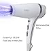 Lightweight Professional Ionic Hair Dryer CONFU 1875W Fast Drying Quiet Blow Dryer with 2 Speed 3 Heat Cool Setting Nozzle Diffuser Hairdryers Bag ETL Certified White