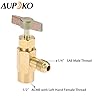 Aupoko R1234YF Self-Sealing Can Tap with Left Hand Threaded, 1/2’’ to 1/4’’ SAE Dispenser Valve AC Refrigerant Bottle Opener, Fits for R1234YF Automotive Air Conditioning Charging #3