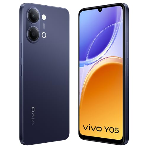 Image of vivo Y05 (Midnight Blue, 4GB RAM, 64GB Storage) with No Cost EMI /Additional Exchange Offers