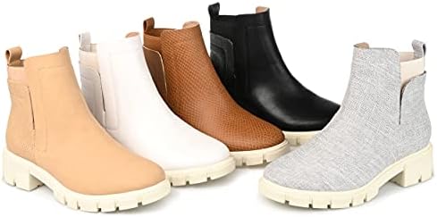 Journee Collection Womens Jeeva Tru Comfort Foam Inside Zip Block Heel Booties Grey 8 Medium WOMENS US | Image 4