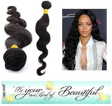 100% Human Hair Weave Extension Virgin Peruvian Body Wave Bundle 100g 6a (24 Inche-length)