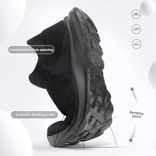 Mens Slip on Walking Shoes Athletic Sport Running Tennis Casual Sneakers Mesh Lightweight Breathable Gym Soft Sole3