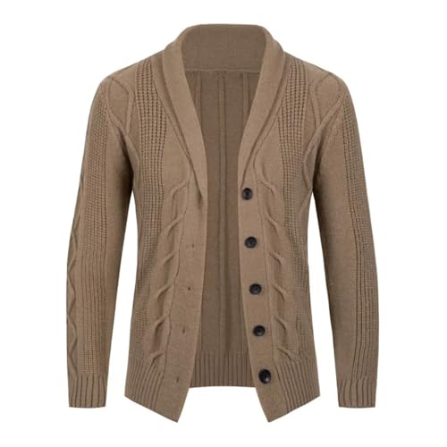 Men's Cardigan Sweater Long Sleeve V Neck Single Breasted Knit Cardigans Casual Sweater2