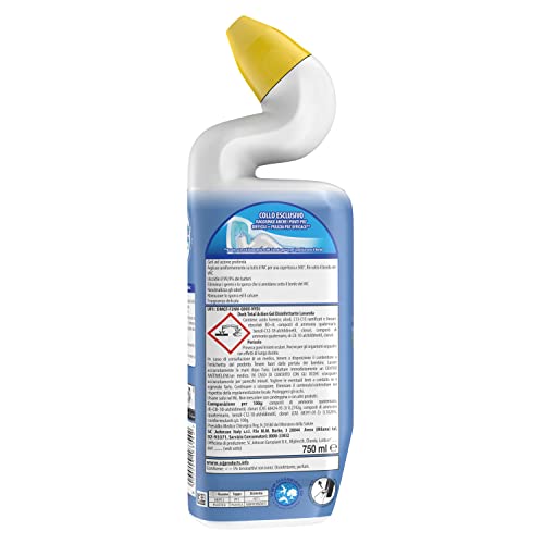Duck WC Gel Disinfettante - Liquido per WC, Uccide fino al 99,9% dei batteri, Fragranza Lavanda, Formato Scorta da 12 pezzi - Immagine 1