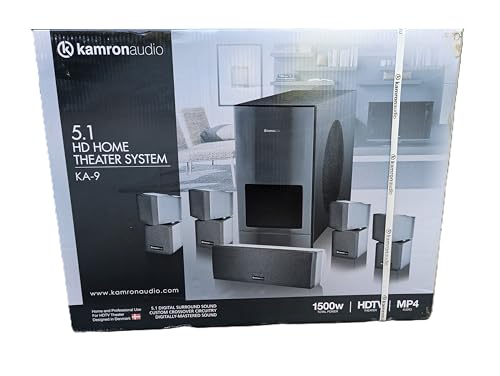 Kamron Audio KA-9 5.1 HD Home Theater System - 1,500W Total Power, 6-Piece Surround Sound, 500W Subwoofer, MP3/MP4/HDTV Compatible