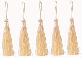 KONMAY 20pcs Silky Handmade Tiny(3.5'') Soft Craft Mini Tassels with Loops for Bookmarks Jewelry Mak