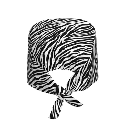 Image of Working Cap Scrub Cap with Sweatband Adjustable Unisex Women Tie Back Hat Nurse Surgical Caps