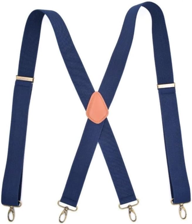 Men's Suspenders Adult X-Shaped Four-Hook Polyester Adjustable Suspenders