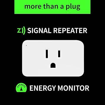 Zooz 800 Series Z-Wave Long Range Smart Plug ZEN04 800LR | Hub Required | Works with the Z-Box Hub, Home Assistant, and Hubitat