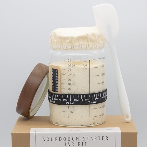Kit de Iniciação para Pão de Fermento Natural de 34 Onças, Grande...