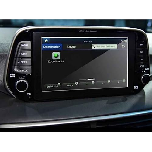 Verre trempé Tucson 2019 : film de protection d'écran LCD de navigation GPS auto (207x126mm)