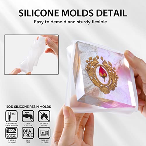 Piececircle PIECECIRCLE6007 8Pcs Resin Coaster Molds Set thumb #2