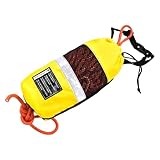 Perfeclan Wasserrettungs Wurfsack, 31 M, Marine Seil, Notfall Rettungsseil, Schwimmender Wurfsack für Kajak, Kanu, Paddelboot, Kanu, Orangefarbenes Seil