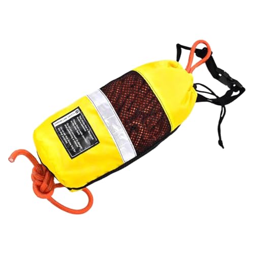 Perfeclan Wasserrettungs Wurfsack, 31 M, Marine Seil, Notfall Rettungsseil, Schwimmender Wurfsack für Kajak, Kanu, Paddelboot, Kanu, Orangefarbenes Seil