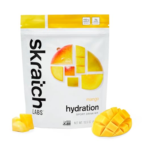 Image of Skratch Labs Hydration Sports Drink Mix - Real‑Fruit Electrolyte Powder for Fast Hydration & Endurance | Mango | 20 Servings | Vegan, Non‑GMO, Clean Ingredients