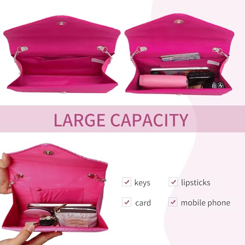 Women Evening Clutch Handbags Formal Envelope Bag Purses for Wedding Party Cocktail Prom Crossbody Shoulder Bag - Image 5