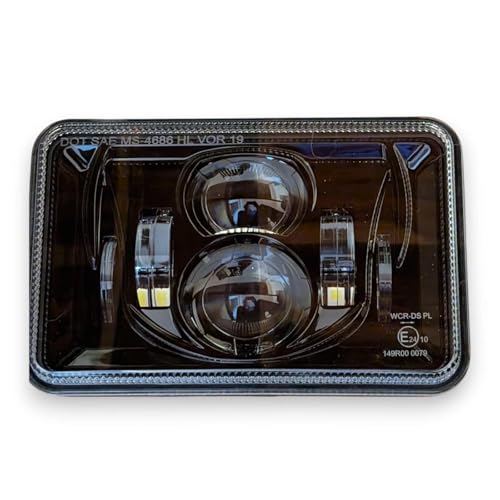 CeyKvoLED-Scheinwerfer, E-Prüfzeichen-zertifiziert, Motorrad-Scheinwerfer-Modifikationssatz, Spot-Nebelscheinwerfer, Zusatzscheinwerfer für Kawasaki KLR650 KLR250 KMX125 Suzuki DRZ400, 4 x 6 Zoll, 55