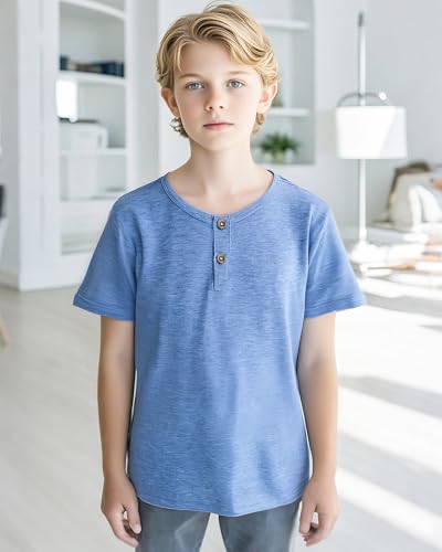 Boys T-Shirt Summer Clothes Youth Teen Kids Short Sleeve Tees Shirt Casual Athletic Tops 3 Pack Outfits 9-15 Years2