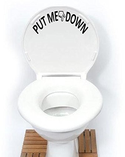 PRO CUT GRAPHICS - Vinilo decorativo para tapa de inodoro, diseño con texto en inglés "Put me down"