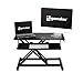 Produktbild ERGOMAKER Sitz Steh Schreibtisch Stehpult Höhenverstellbarer Schreibtisch Sit Stand Workstation Schreibtischaufsatz Mit Tastaturablage für Büro Arbeitsplatz Computertisch L80xW40xH(13-52) cm Schwarz