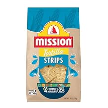 Mission Strips White Corn Tortilla Chips, 11 Ounce Bag