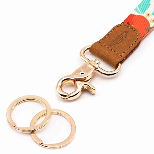 Image of POCKT Lanyard for Keys Wristlet Strap Key Chain Holder for Men and Women - Cool Hand Wrist Lanyards for Keys and Wallets | Poppy