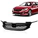 PIT66 Honeycomb Mesh Front Bumper Upper Grille Grill Compatible with 2016-2017 Honda Accord Sedan 4-Door Matte Black Parrilla (Not Fit Hybrid Models) 71121T2FA51, HO1200229