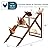 PETSFIT Chicken Perch for Pet's Healthy and Happy,4 Chicken Roosting Bars with Swing Fit for 8-10 Chickens,Ideal for Backyard Coops,Farms,Easy to Assemble and Clean
