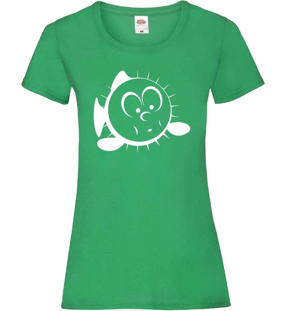 Bubblefish Women's Lady-Fit T-Shirt, Green, S