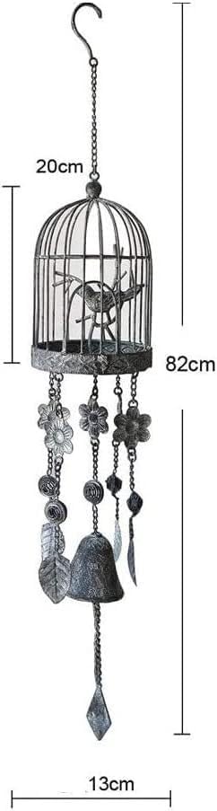 Wind Chime, Decor Windchimes Windchime Wind Chimes Retro Creative Wrought Iron Wind Chimes Home Decoration Garden Villa Balcony Jewelry Pendant Decoration Wind Chime (Size : B) (Size : E) (Size : One