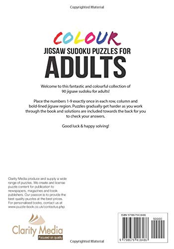 Miniatura 2 de Colour Jigsaw Sudoku Puzzles for Adults 90 full-colour jigsaw sudoku puzzles