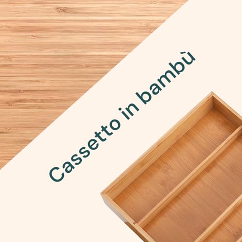 Avilia Platzsparender Kapselspender aus Bambus mit 2 Schubladen für Kapseln, Kaffeepads und Zucker, Schublade für Kapseln, Schwarz