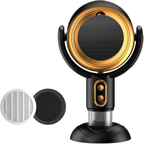 DOEUTLQ Portable Range Hood Smoke Eliminator Purifier Indoors Detachable Smokeout Fan for Indoor BBQ Hot Pot cooking Extractor Hood (Black-gold)