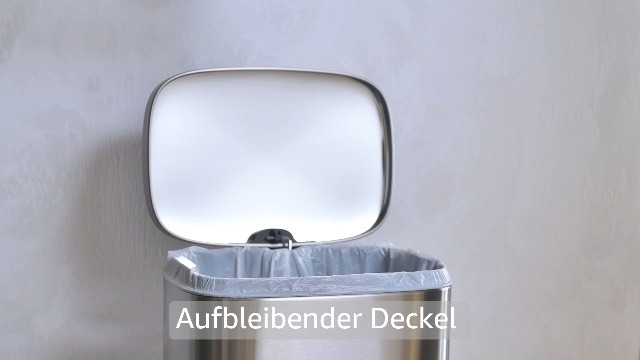 Splash Home Mülleimer Aus Edelstahl | 5 Liter, Leise Schließender Deckel & Abnehmbarer Inneneimer In Weiß